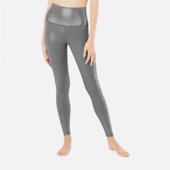 Beyond Yoga Silver Metallic Leggings High-Waisted - Picture 2 of 7